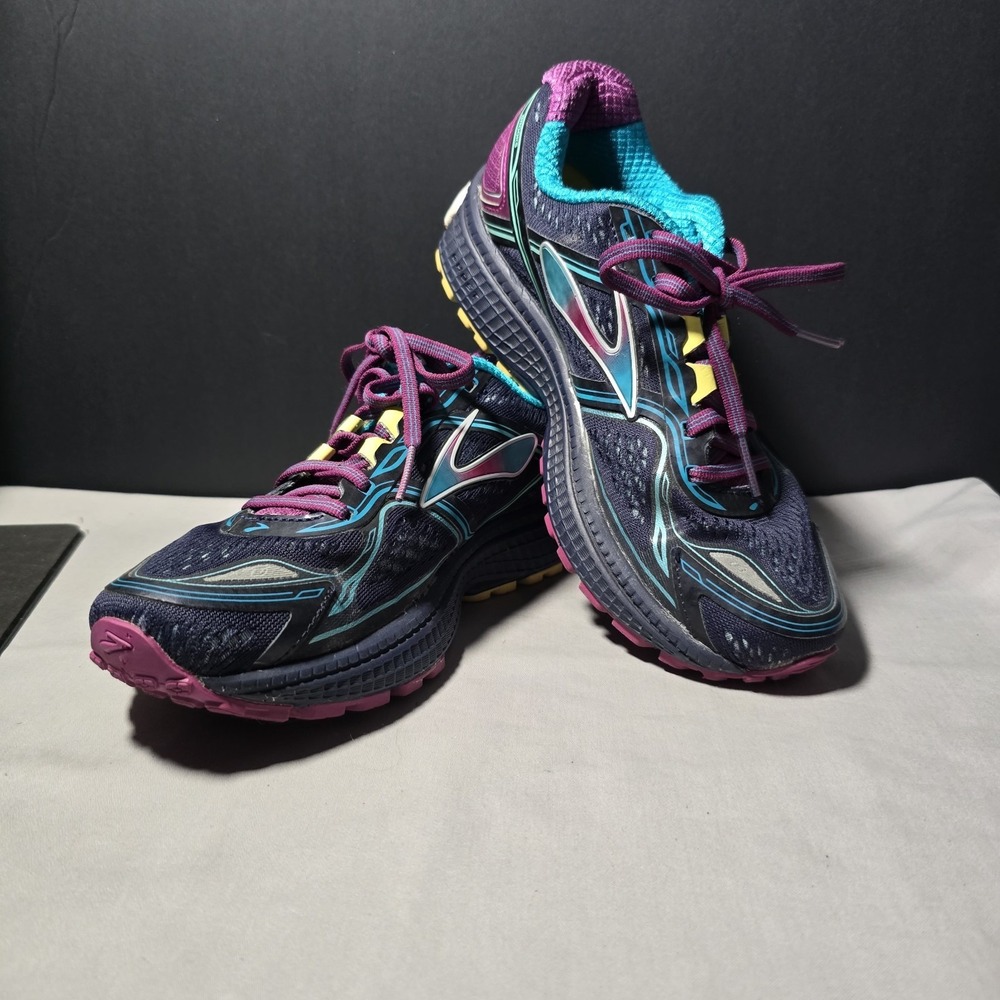 Brooks Womens Ghost 8 Blue Purple Black Running Shoes Sneakers Size 7B